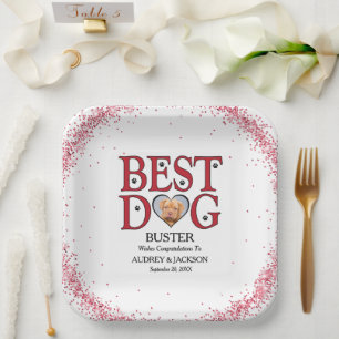 Best Dog Wedding Paper Plates With Pets Photo