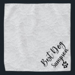 Best Dog Wedding Pet  Personalised White Lace Bandana<br><div class="desc">This design may be personalised by choosing the Edit Design option. You may also transfer onto other items. Contact me at colorflowcreations@gmail.com or use the chat option at the top of the page if you wish to have this design on another product or need assistance. See more of my designs...</div>
