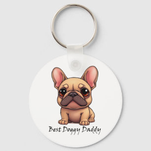 Best Doggy Daddy French Bulldog Pet Dog Animal Key Ring