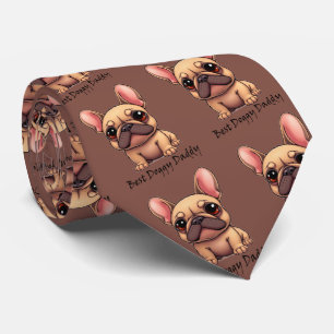 Best Doggy Daddy French Bulldog Pet Dog Animal Tie