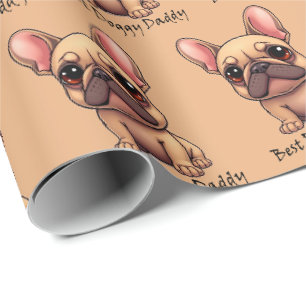 Best Doggy Daddy Frenchie French Bulldog Dog Pet  Wrapping Paper