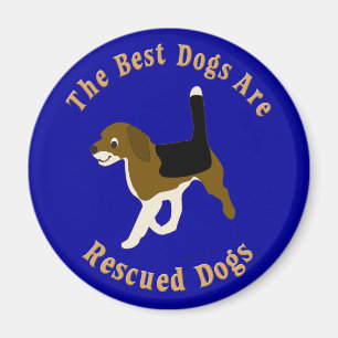 Best Dogs Are Rescued Beagle) Magnet