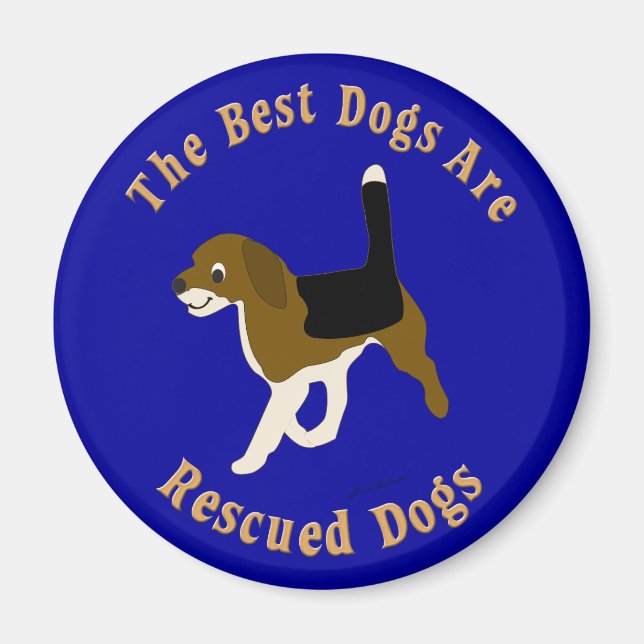 Best Dogs Are Rescued Beagle) Magnet (Front)