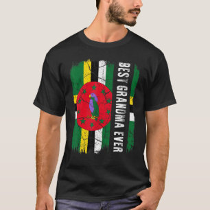 Best Dominican Grandma Ever Dominica Flag Mother's T-Shirt