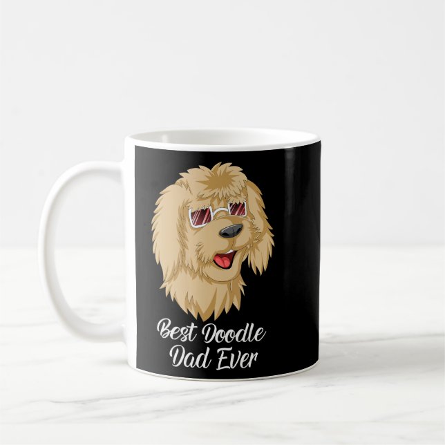 Best Doodle dad Ever Goldendoodle For dad fathers  Coffee Mug (Left)