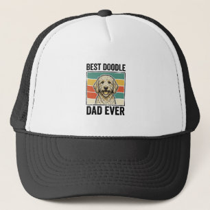 Best Doodle Dad Ever Vintage Dog Shirt Design_1 Trucker Hat