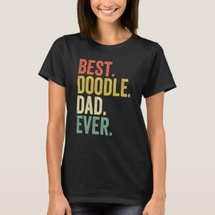 Best Doodle Dad Ever Vintage Goldendoodle Dog T-Shirt