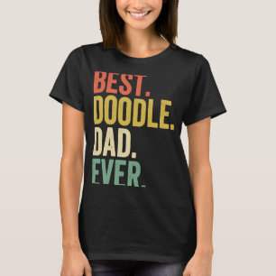 Best Doodle Dad Ever Vintage Goldendoodle Dog T-Shirt