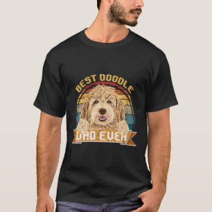 Best Doodle Dad Ever Vintage Retro Goldendoodle Da T-Shirt