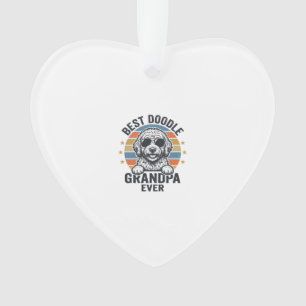 Best Doodle Grandpa Ever Vintage Dog Shirt Design_ Ornament