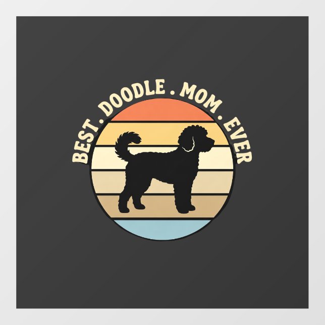 Best Doodle Mum Ever Retro Dog (Sheet)