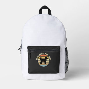 Best Doodle Mum Ever Retro Dog Printed Backpack