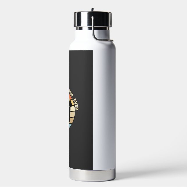 Best Doodle Mum Ever Retro Dog Water Bottle (Left)