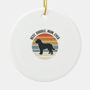 Best Doodle Mum Ever Vintage Dog Mum Design_1 Ceramic Tree Decoration