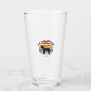 Best Doodle Mum Ever Vintage Dog Mum Design_1 Glass