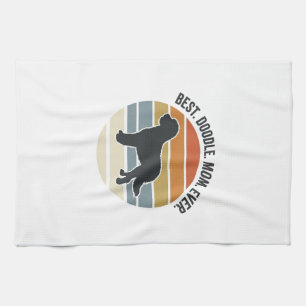Best Doodle Mum Ever Vintage Dog Mum Design_1 Tea Towel