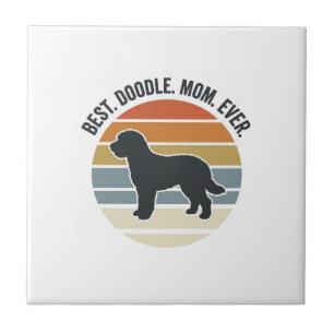 Best Doodle Mum Ever Vintage Dog Mum Design_1 Tile