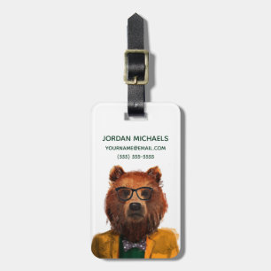 Best Dressed Bear Add Your Name Luggage Tag