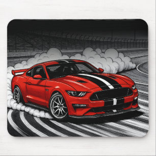 Best Drift Car Red Muscle Mouse Pad