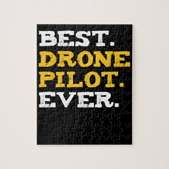 Best Drone Pilot Ever Funny Commercial Quadcopter Jigsaw Puzzle (Vertical)