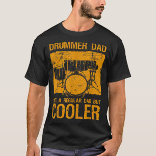 Best Drummer Dad Art For Men Father Music Drums Se T-Shirt