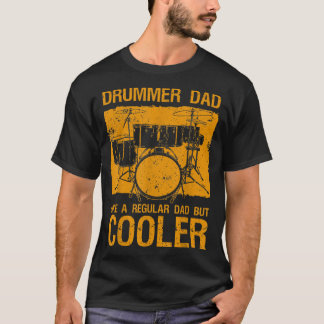 Best Drummer Dad Art For Men Father Music Drums Se T-Shirt