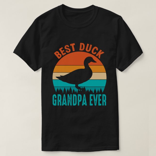 Best Duck GRANDPA EVER Vintage T-Shirt (Design Front)
