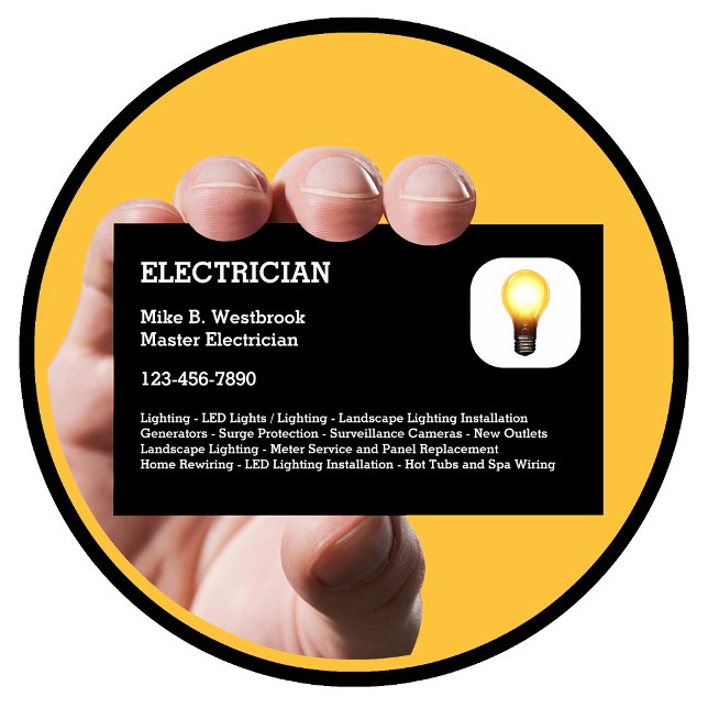 Best Electrician Business Cards (Creator Uploaded)