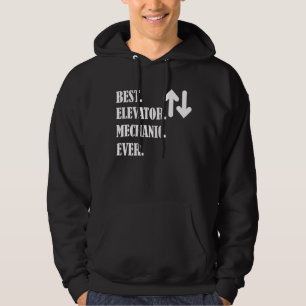 Best Elevator Mechanic Ever Button Lift Technician Hoodie