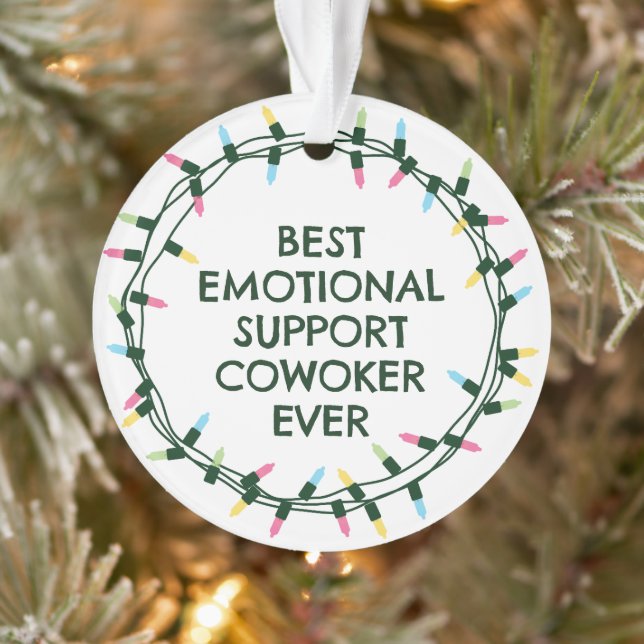 Best Emotional Support Cowoker Ever Ornament (Tree)
