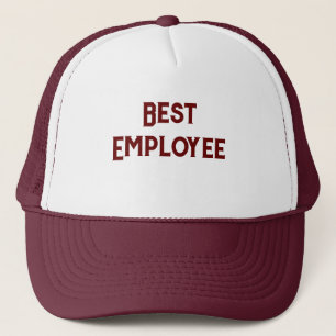 Best Employee Text White and Maroon Colour Trucker Hat