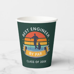 Best Engineer By Par Graduate 2024 Golf Lover Paper Cups