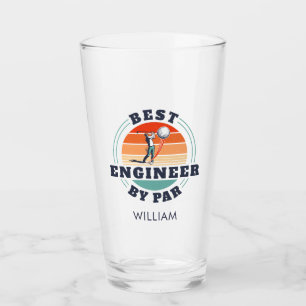 Best Engineer By Par Personalised Birthday Retro Glass