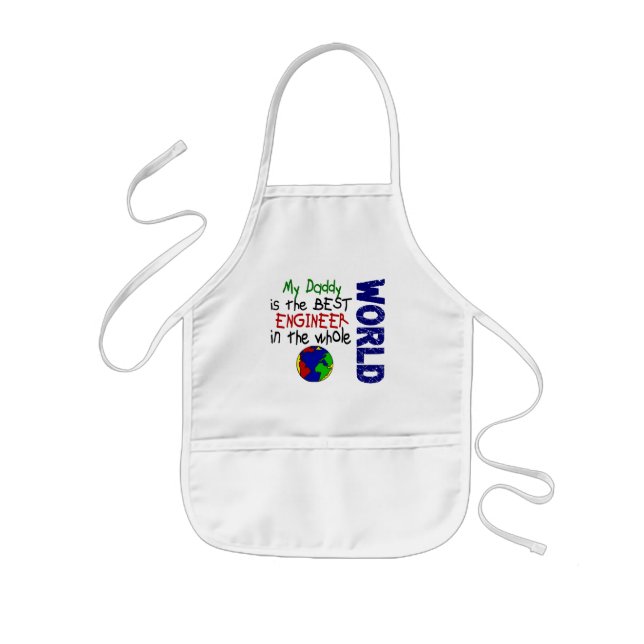 Best Engineer In World 2 (Daddy) Kids Apron (Front)