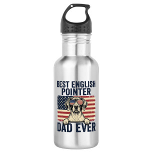 Best English Pointer Dad Ever Patriotic Dog 532 Ml Water Bottle