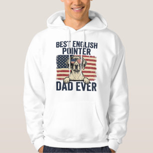 Best English Pointer Dad Ever Patriotic Dog Hoodie