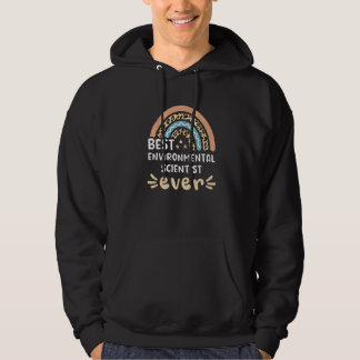 Best Environmental Scientist Ever Leopard Rainbow Hoodie