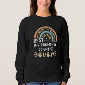 Best Environmental Scientist Ever Leopard Rainbow Sweatshirt