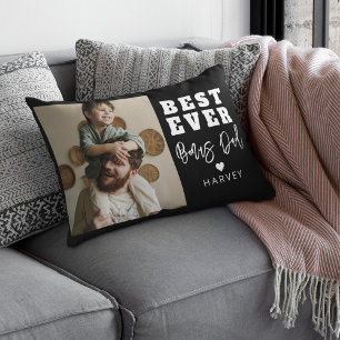 Best Ever Bonus Dad Photo Lumbar Cushion