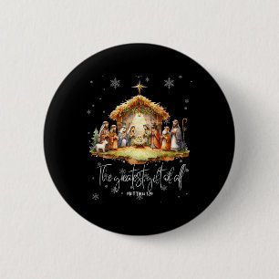 Best Ever Christmas Cool Jesus Nativity Scene Chri 6 Cm Round Badge