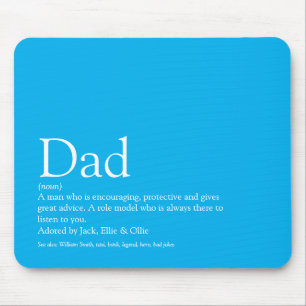 Best Ever Dad Daddy Father Definition Sky Blue Mouse Pad