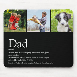 Best Ever Dad Father Definition Photo Black Mouse Pad