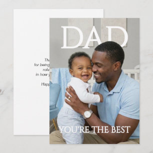 Best Ever Dad Photo Fathers Day Holiday Card