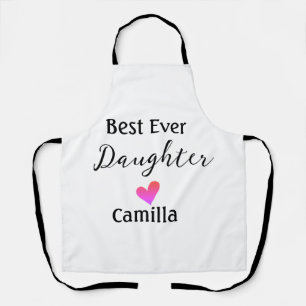 Best ever daughter add name dad mum daughter day l apron