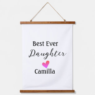 Best ever daughter add name dad mum daughter day l hanging tapestry