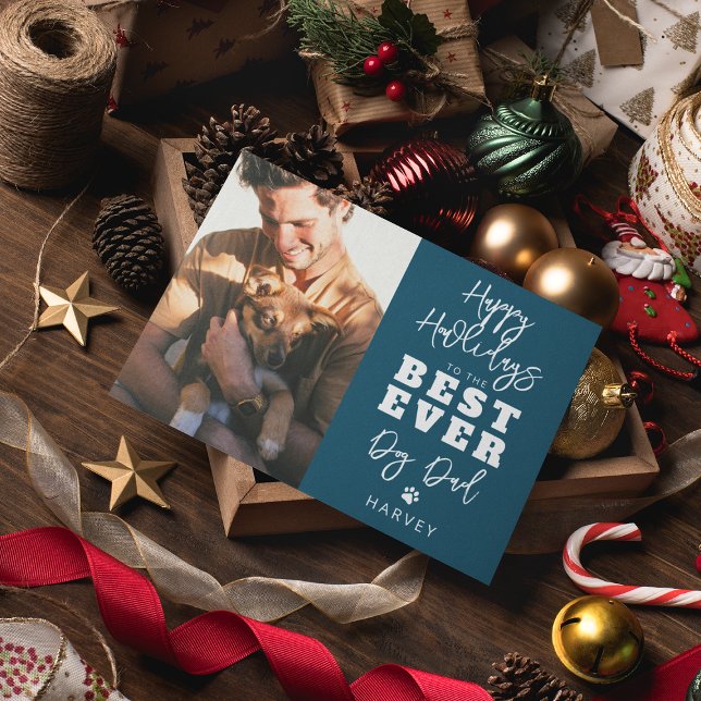 Best Ever Dog Dad | Photo Holiday Card (Creator Uploaded)