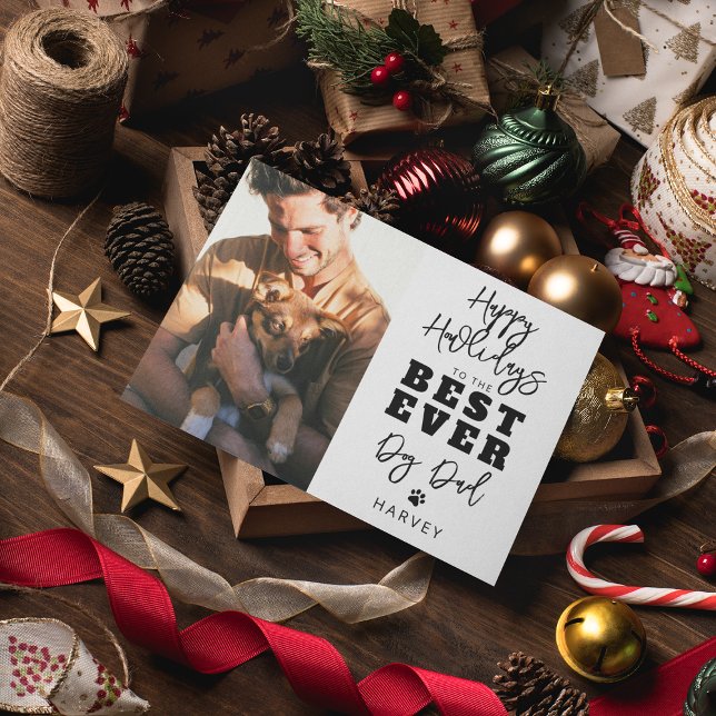 Best Ever Dog Dad | Photo Holiday Card (Creator Uploaded)