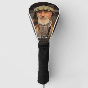 Best Ever Grandpa Since 20XX Simple Elegant Photo Golf Head Cover