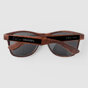 Best Ever Grandpa Since 20XX Simple Elegant Sunglasses