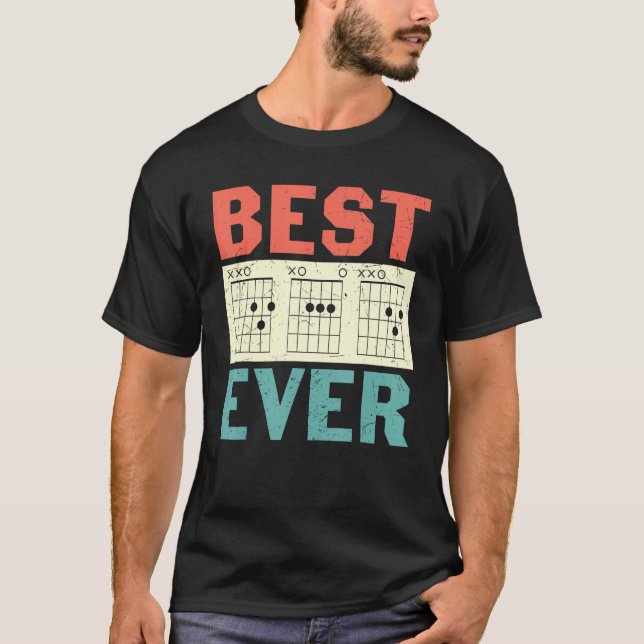 Best Ever Guitar Playing Dad  Guitar Player T-Shirt (Front)